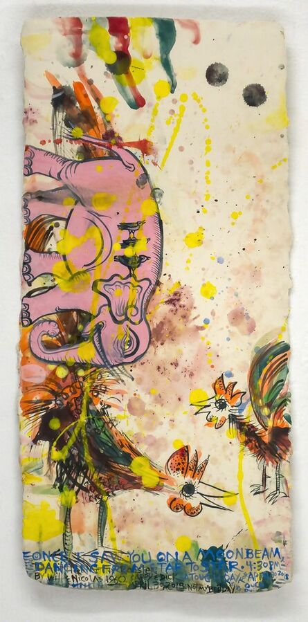 Cappy Thompson and Dick Weiss, ‘TWO ROOSTERS, PINK ELEPHANT’, 2018