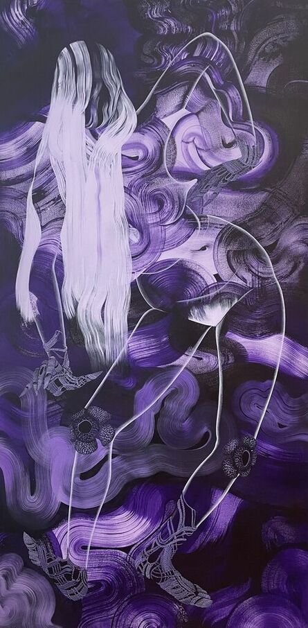 Marigold Santos, ‘shroud envisioning (side stance in violet)’, 2023