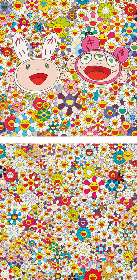 Takashi Murakami, ‘Kaikai and Kiki: Lots of fun; and Field Of Smiling Flowers’, 2009 and 2010