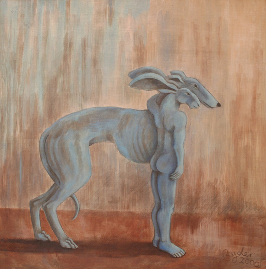 Standing Lady-Hare with Dog (large)