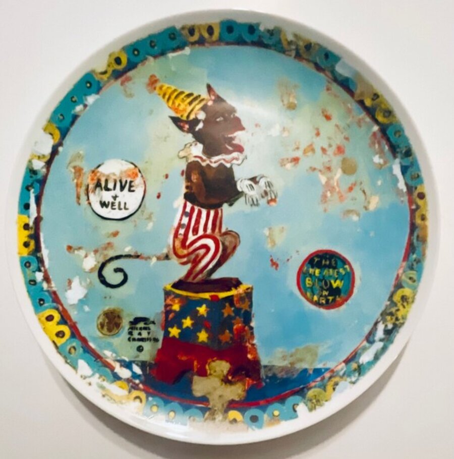 Michael Ray Charles - The Side Dish - hand signed Artist Plate