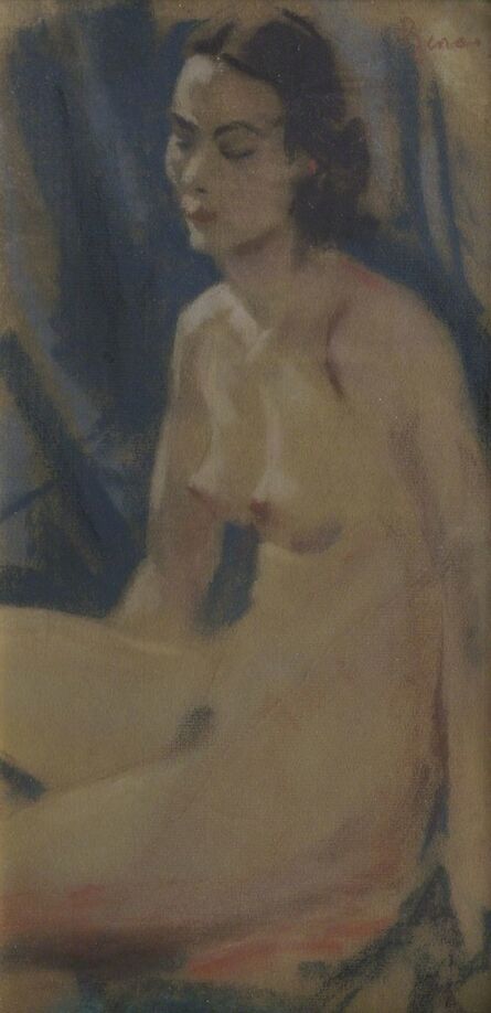 Attributed to Nadia Benois, ‘Seated female nude’