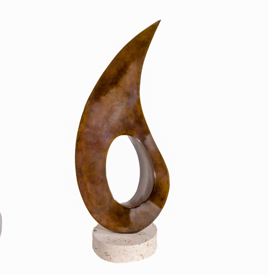 Leonardo Nierman Music Note Bronze Sculpture Signed Contemporary Art