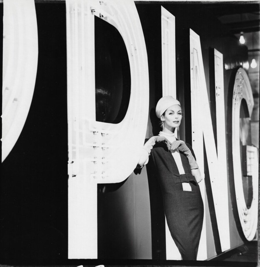 Anne St. Marie with Flower on Lapel (Ping) Harper's Bazaar