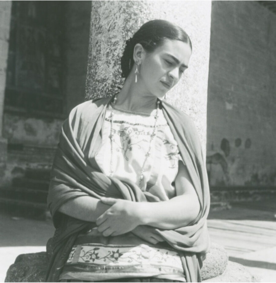 Frida Outside The Church