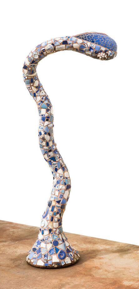 Ron Gasowski, ‘Blue and White Snake Mosaic Pillar’, 20th/21st Century