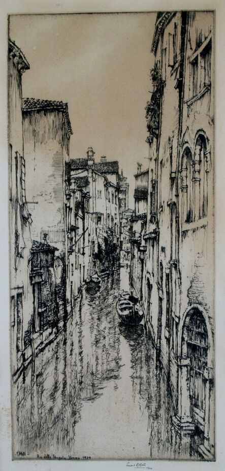 Ernest David Roth, ‘Rio della Pergola, Venice’, 1924
