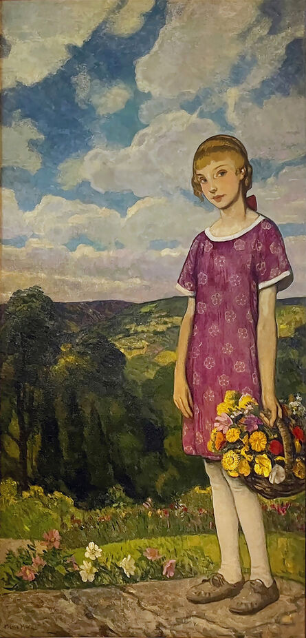 Francis Luis Mora, ‘Blond Girl with Basket of Flowers ’, 1912