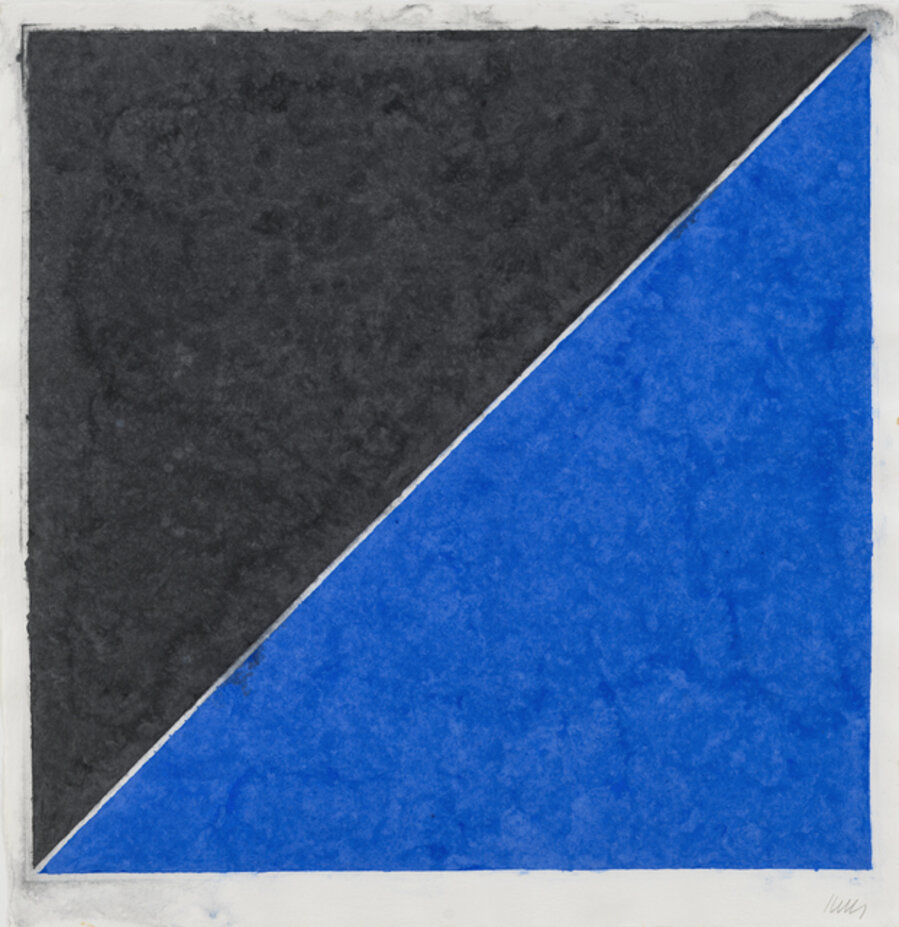 Colored Paper Image XV (Dark Gray with Blue)