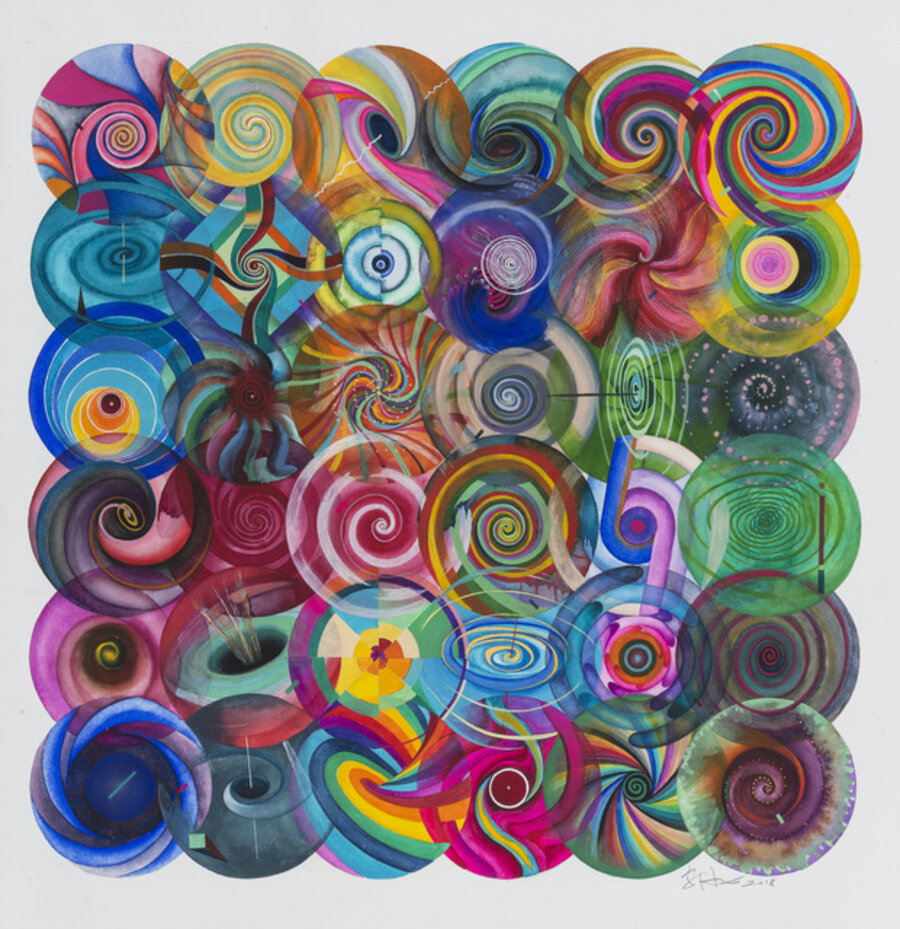 36 Color Balls (X) 36 颗彩色圆球(X)