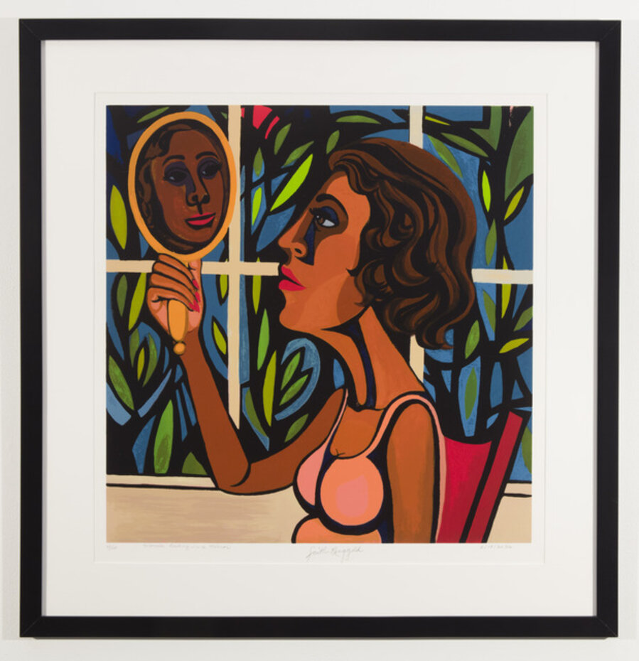 Woman Looking in a Mirror