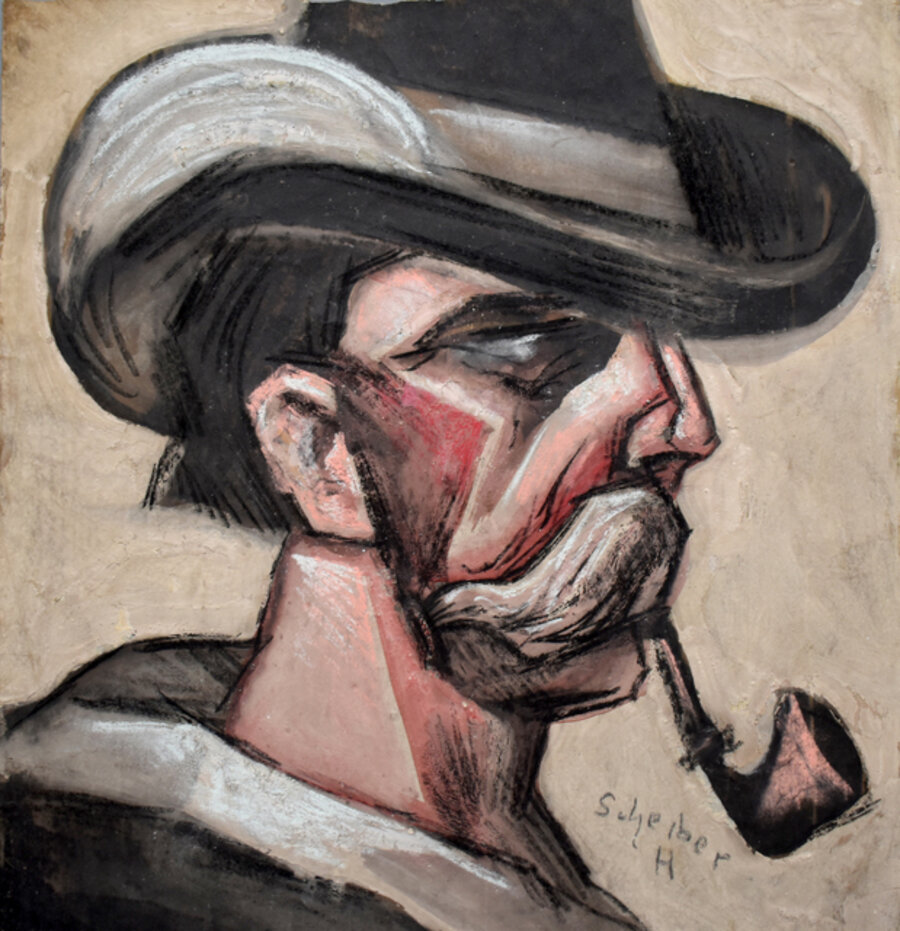 Man Smoking a Pipe
