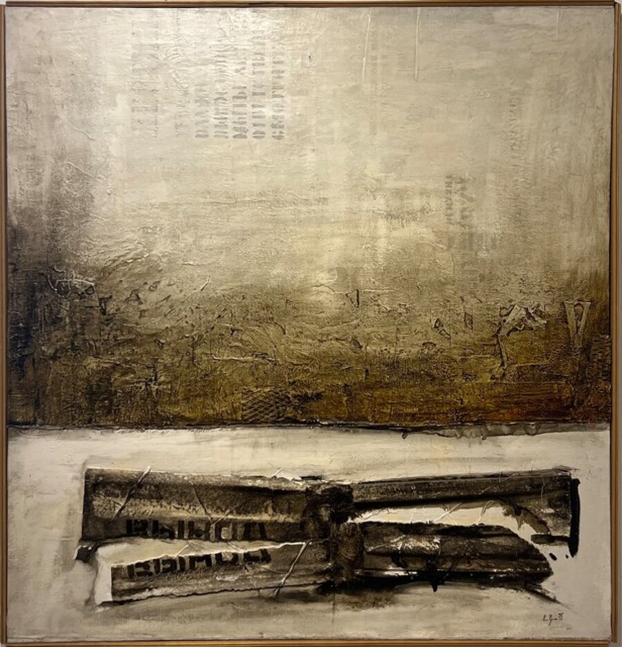 Untitled (Composition with broken produce box)