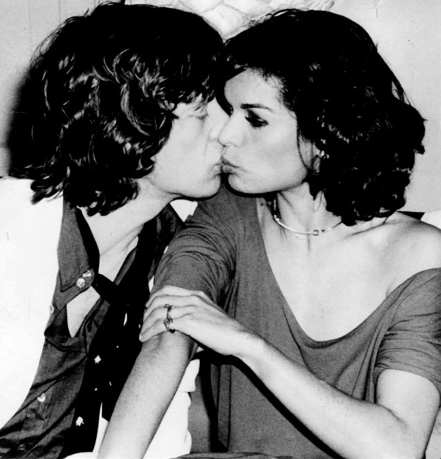 Mick and Bianca Jagger at Studio 54, 1977
