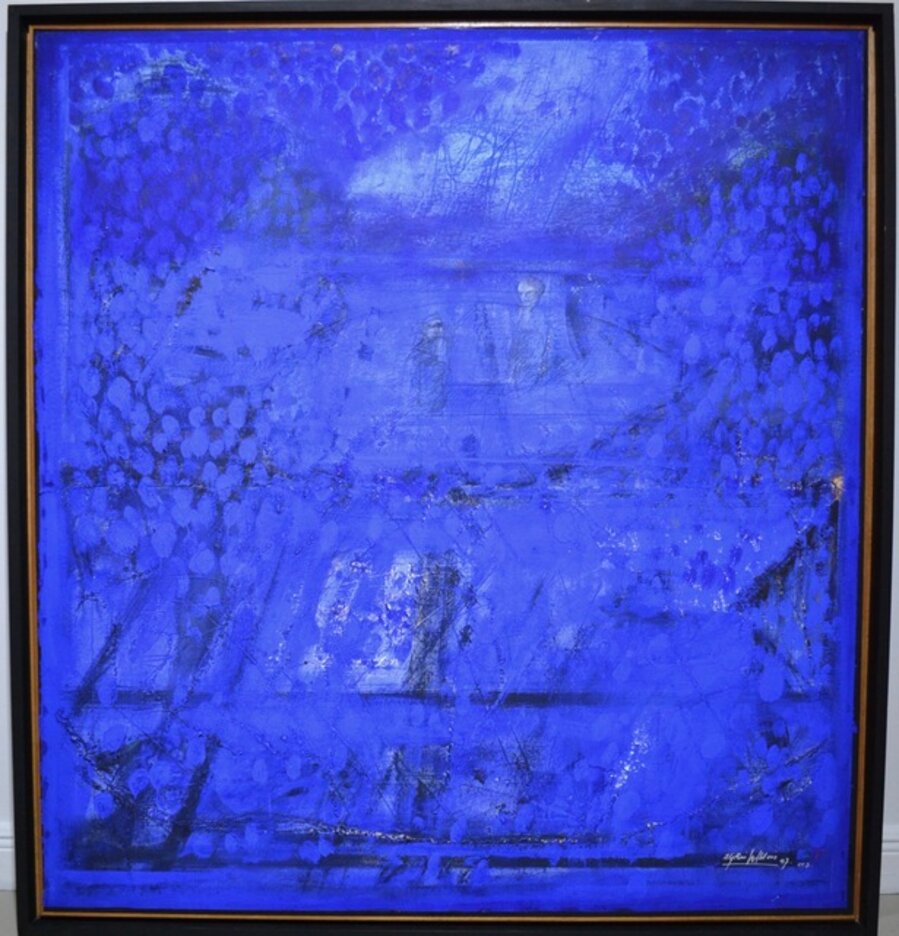 Paisaje azul
