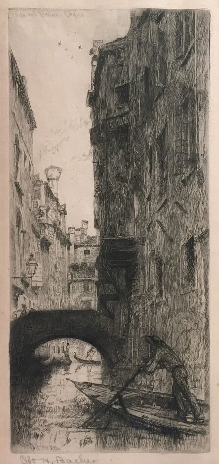 Otto Henry Bacher, ‘Ponte del Pistor, Venice’