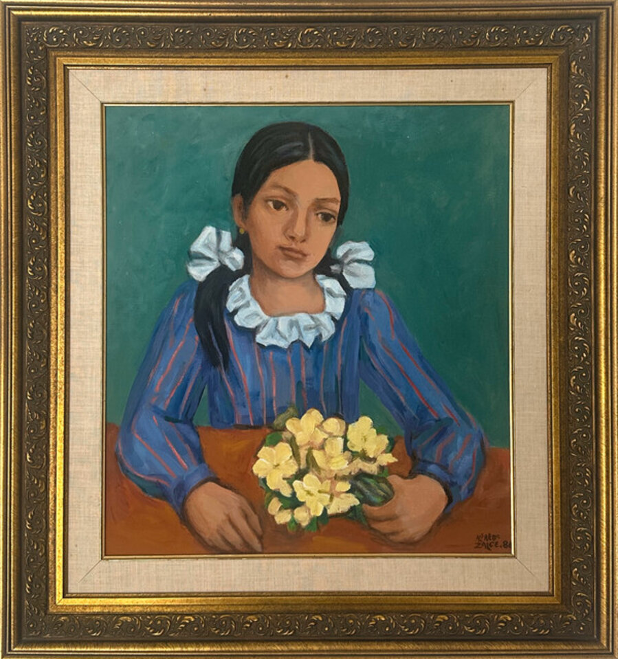 Niña con flores