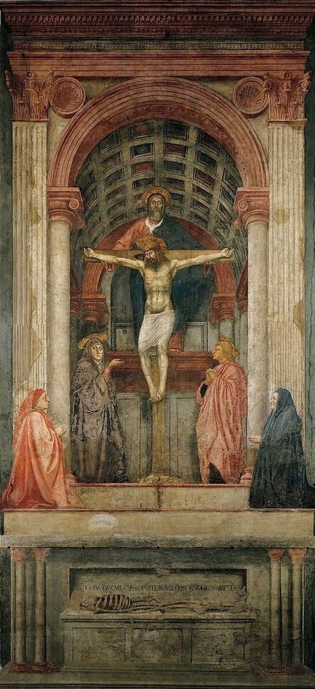 Masaccio, ‘Trinity with the Virgin, Saint John the Evangelist, and Donors’, ca. 1425-27/28