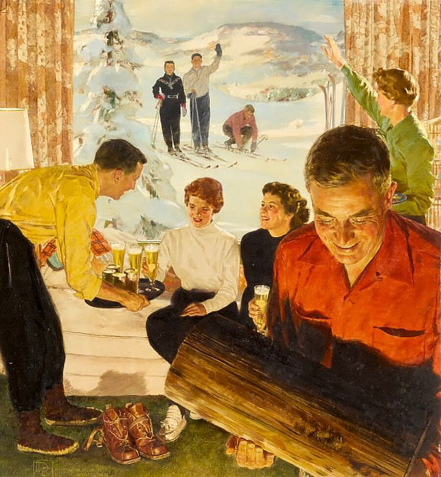 After a Day on the Slopes, Beer Advertisement