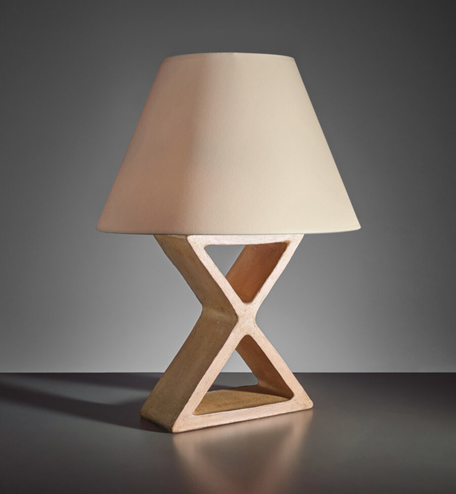 Large "X" table lamp