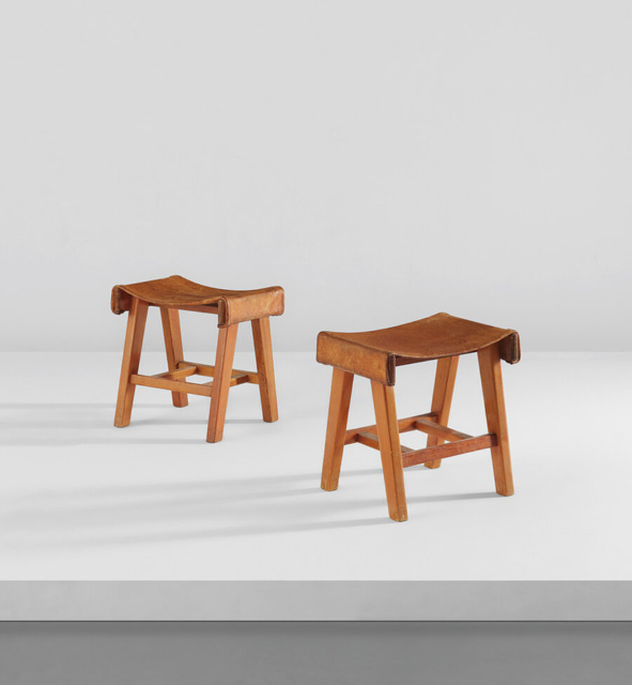 Pair of stools from the Cuadra San Cristóbal, Mexico City
