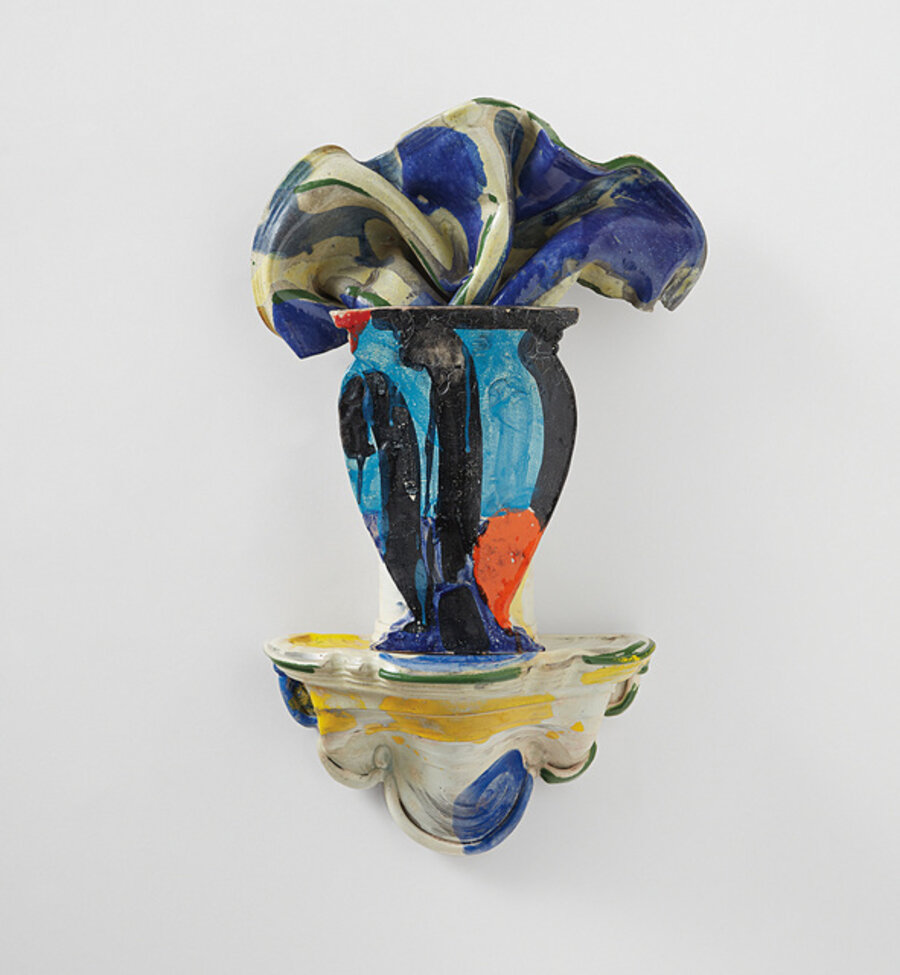 Untitled sculpture (vase on wall bracket)