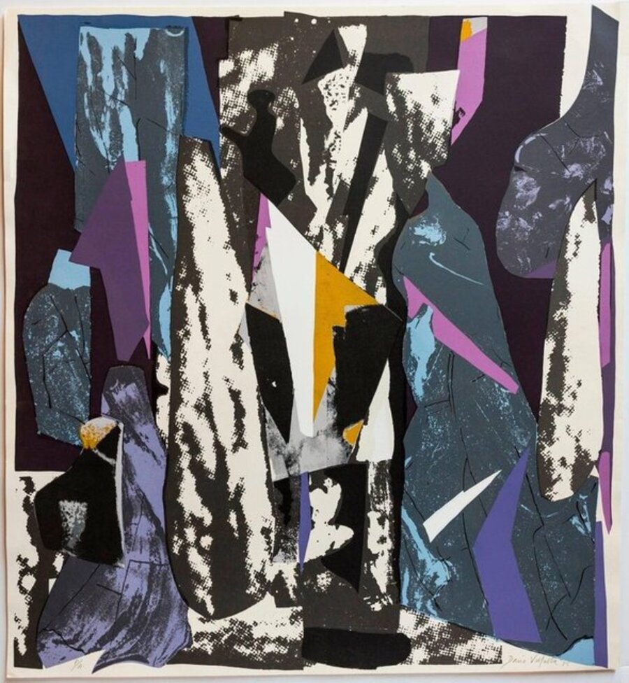 Untitled Abstract Spanish Modern Lithograph Signed and Numbered
