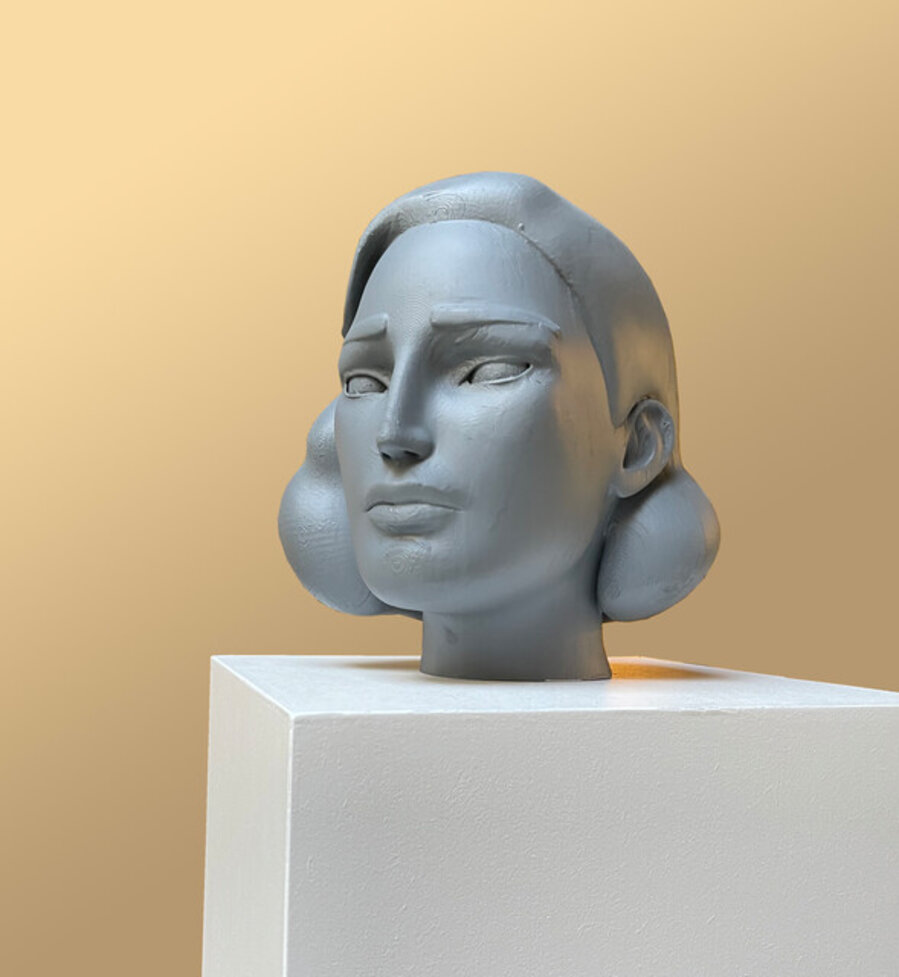 Minerva's head, 3D printed sculpture