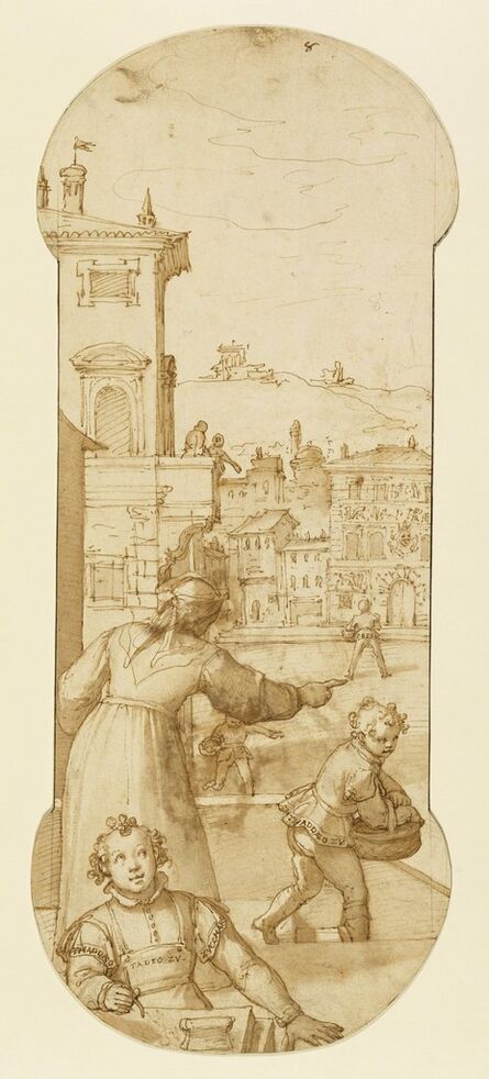 Federico Zuccaro, ‘Taddeo Sent on an Errand by Calabrese's Wife’, 1595