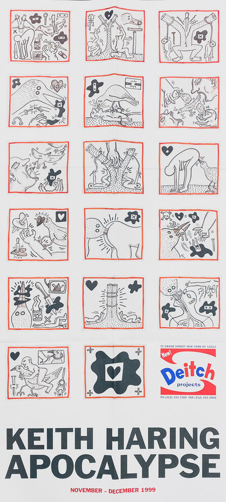 Keith Haring, ‘Keith Haring Apocalypse exhibit poster ’, 1999