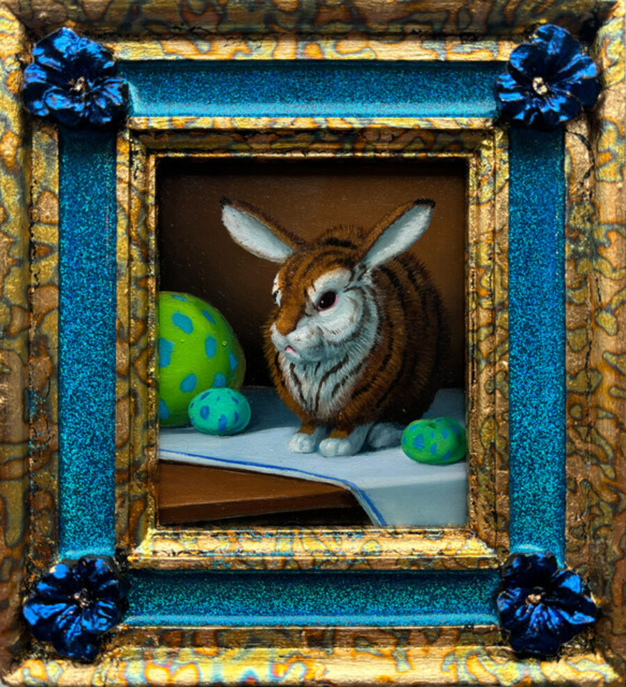 The Fight Abides (Domestic Still Lifes with Tiger Bunnies), #3 Framed by Forget-me-not