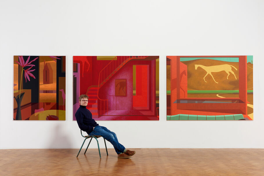 In Alfie Caine’s Paintings, Dreamy Interiors Meet Surreal Landscapes In Alfie Caine’s Paintings, Dreamy Interiors Meet Surreal Landscapes