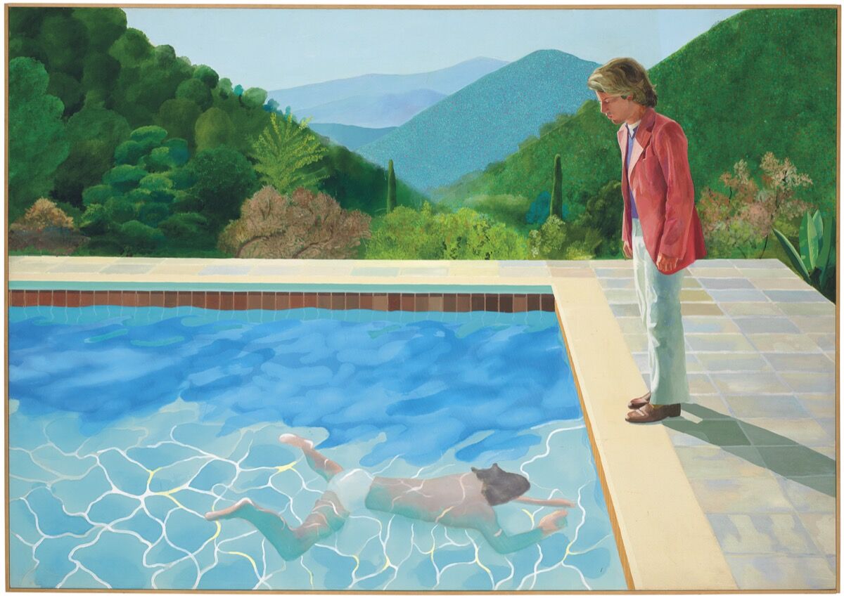 David Hockney, Portrait of an Artist (Pool with Two Figures), 1972. Courtesy of Christie’s. 