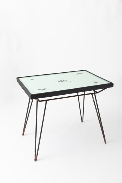 Unique Painted Glass Table