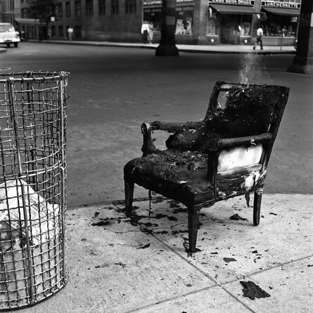 Vivian Maier, ‘0120547- New York, NY July 23, 1954 Burnt Chair’