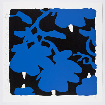 Donald Sultan, ‘Lantern Flowers (Blue and Black)’, 2017