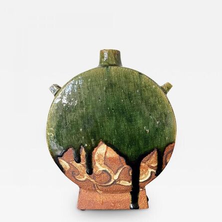 Ken Matsuzaki, ‘Oribe Moon Flask Vase’, ca. 2000s