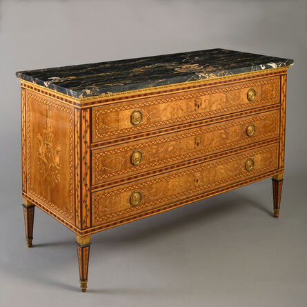 Italian, 18th Century, ‘AN EXCEPTIONAL TUSCAN NEO-CLASSICAL COMMODE, PROBABLY SIENESE, WITH ORIGINAL PORTOR MARBLE TOP’, ca. 1790