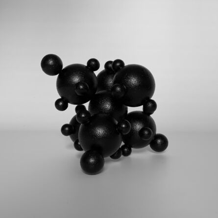 Iryna Antoniuk, ‘Alien Steel Black Sphere Abstract Sculpture’, 2020