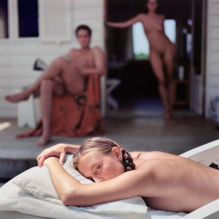 Mona Kuhn, ‘Natalie (girl laying on sunchair, looking with one eye)’, 2003