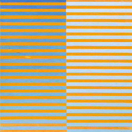Dadamaino, ‘Ricerca del colore. Azzurro su arancio’, 1966-1968