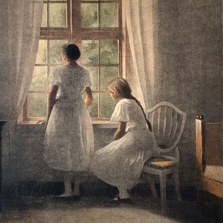 Peter Ilsted, ‘"Two Young Girls at a Window (Olufsen/Svensson 42)"’, 1924