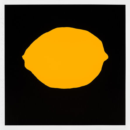 Donald Sultan, ‘Yellow Lemon on Black’, 2018