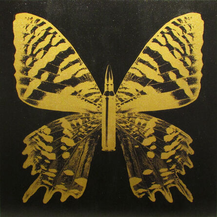 Rubem Robierb, ‘Gold Butterfly III on Black’, 2017