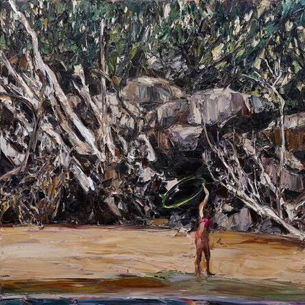 Nicholas Harding, ‘Estuary landscape (hoola-hoop)’, 2014
