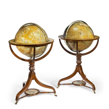 J & W Cary, ‘A pair of Cary's 12-inch library table globes’, 1800