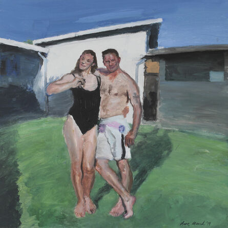 Clare Menck, ‘Bather couple on a lawn ’, 2019
