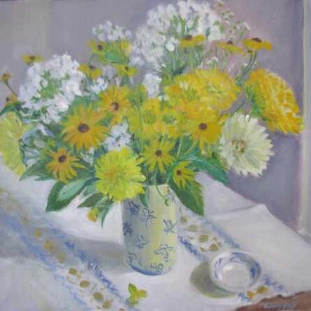 Nancy Beal, ‘Yellows in the Bee Vase’, 2018
