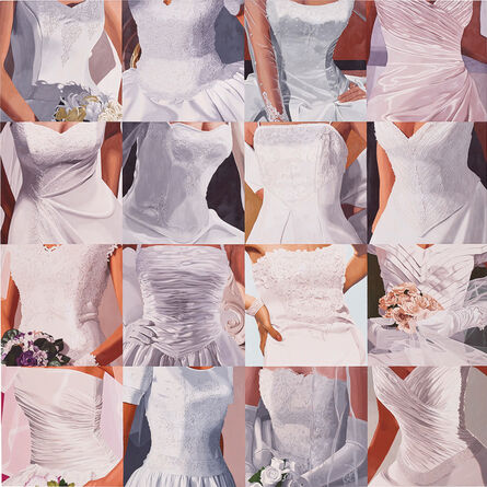 Julia Jacquette, ‘White on White (Sixteen Wedding Dresses) III’, 2005