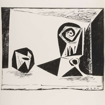 Pablo Picasso, ‘Composition au verre a pied (Bloch 431; Mourlot 77)’, 1947